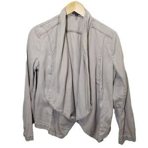 Express Stone Khaki Drape Open Front Jacket